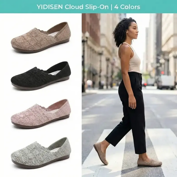 Women's Breathable Woven Slip-On Flats